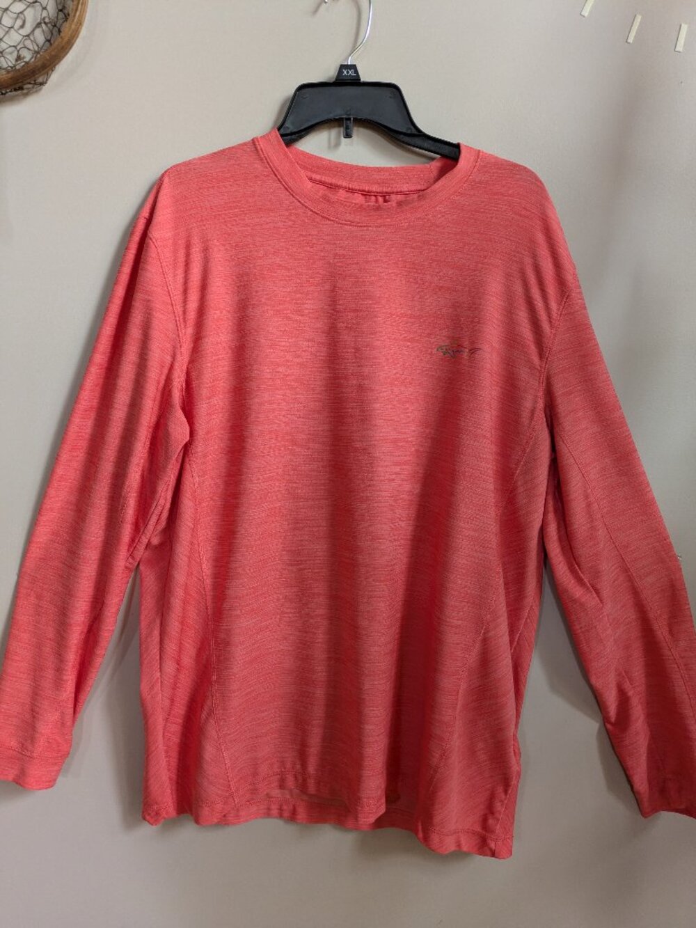greg norman play dry long sleeve salmon color shirt men size L #467